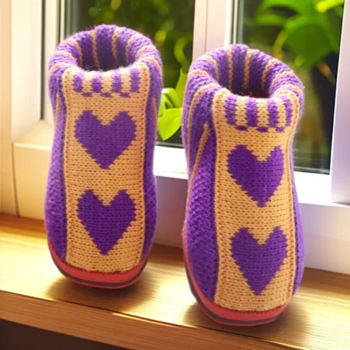Cozy Handmade Cotton Slippers for Kids